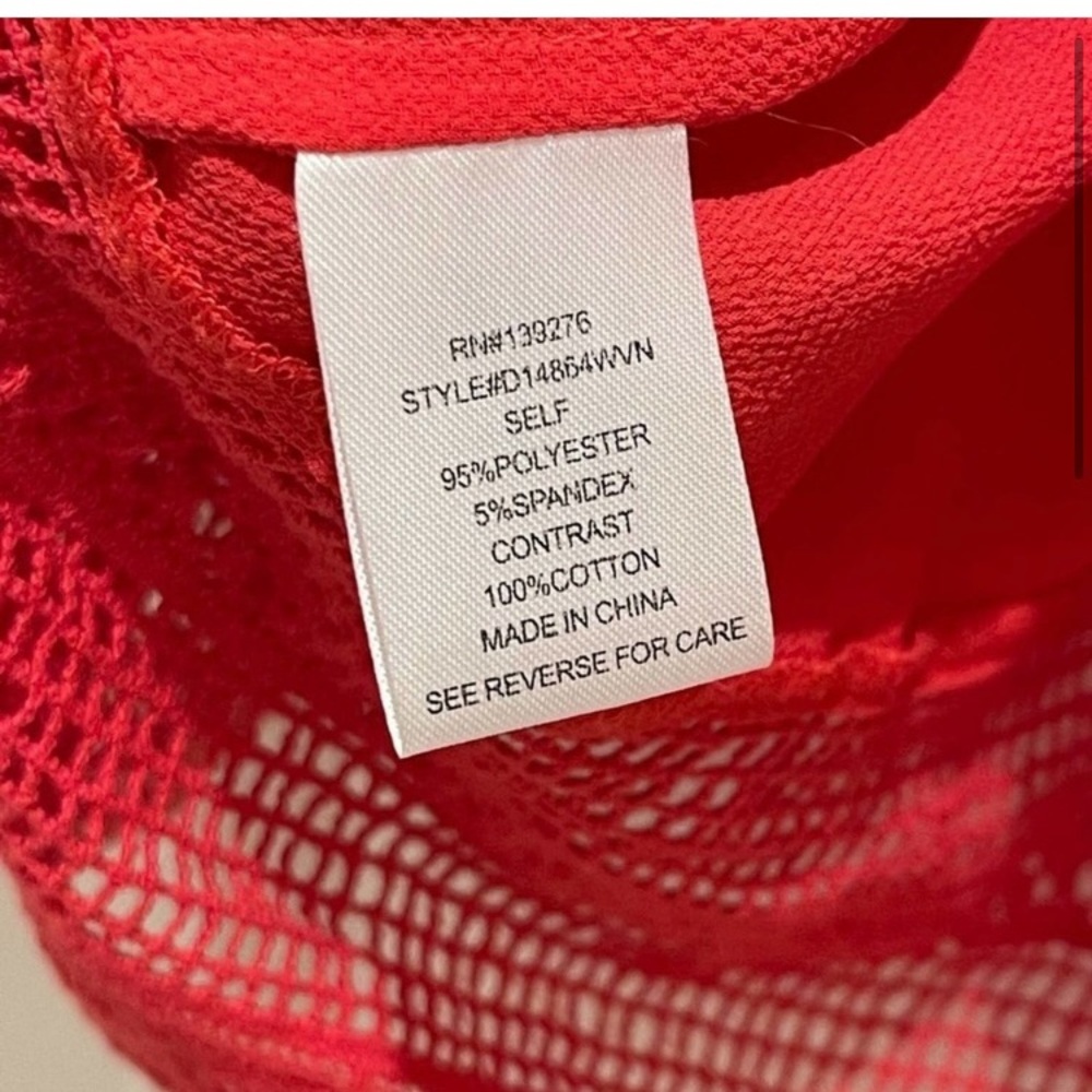 Daniel Rainn Button Down Red Blouse Medium - image 2